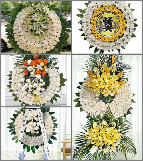 河南南阳镇平县安字营镇何寨村花圈速递